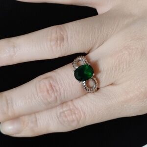 [FUNDRAISER] Emerald Ring, Size 7 / 17.3mm